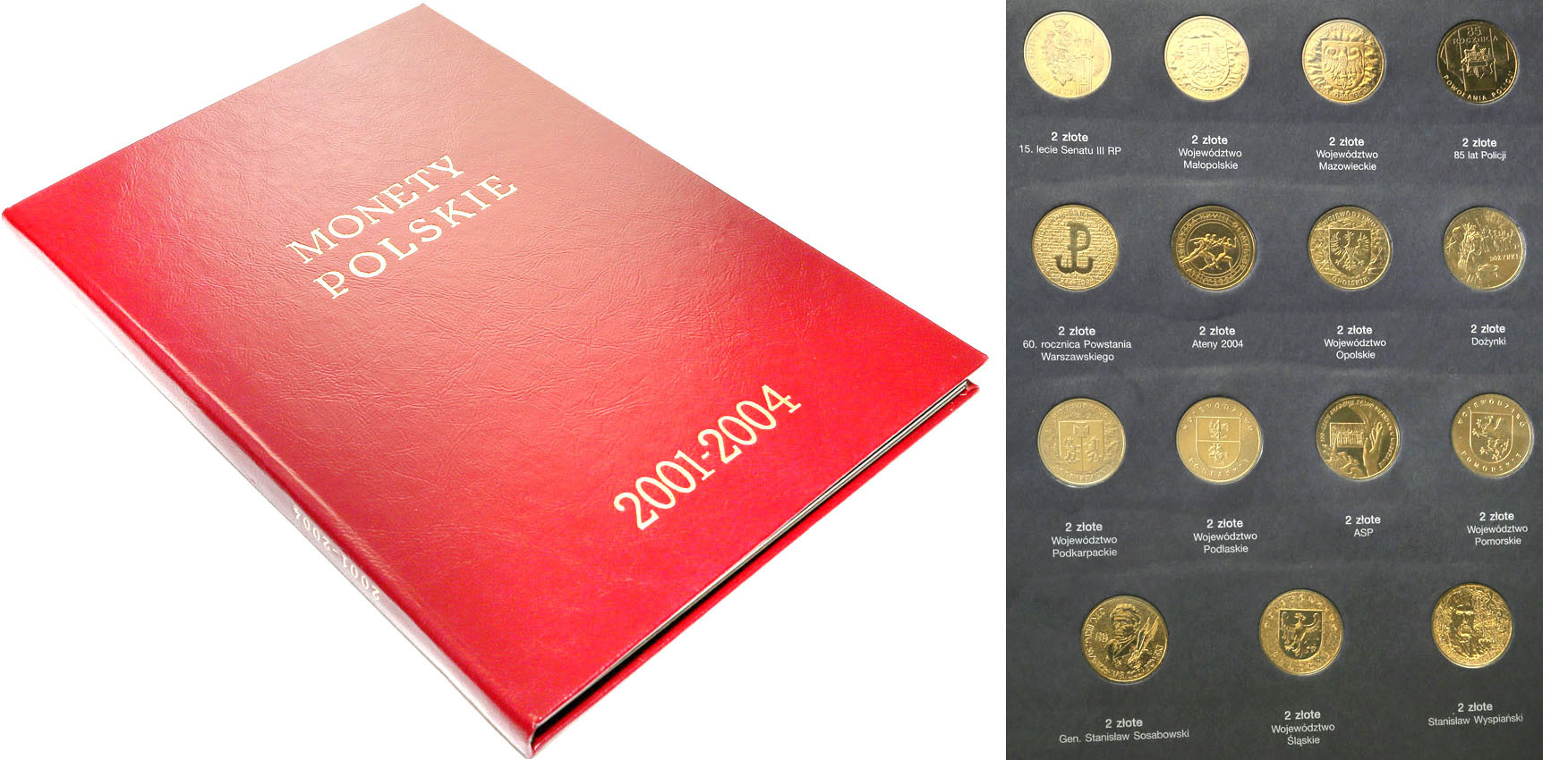 III. RP. Album rocznikowy z monetami obiegowymi z lat 2001-2004